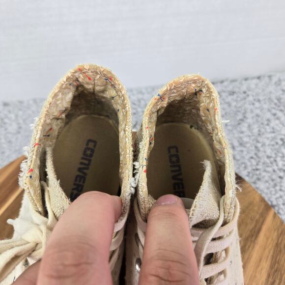 Converse CTAS All Star Lux Hi Beige Perforated Y2K Hidden Wedge Sneaker Womens 6 - Picture 12 of 13